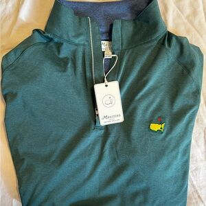 Peter Millar Green Zip Up Sweater